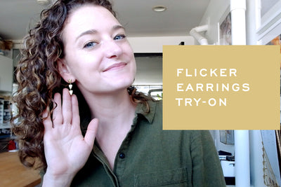 Flicker Earrings Try On