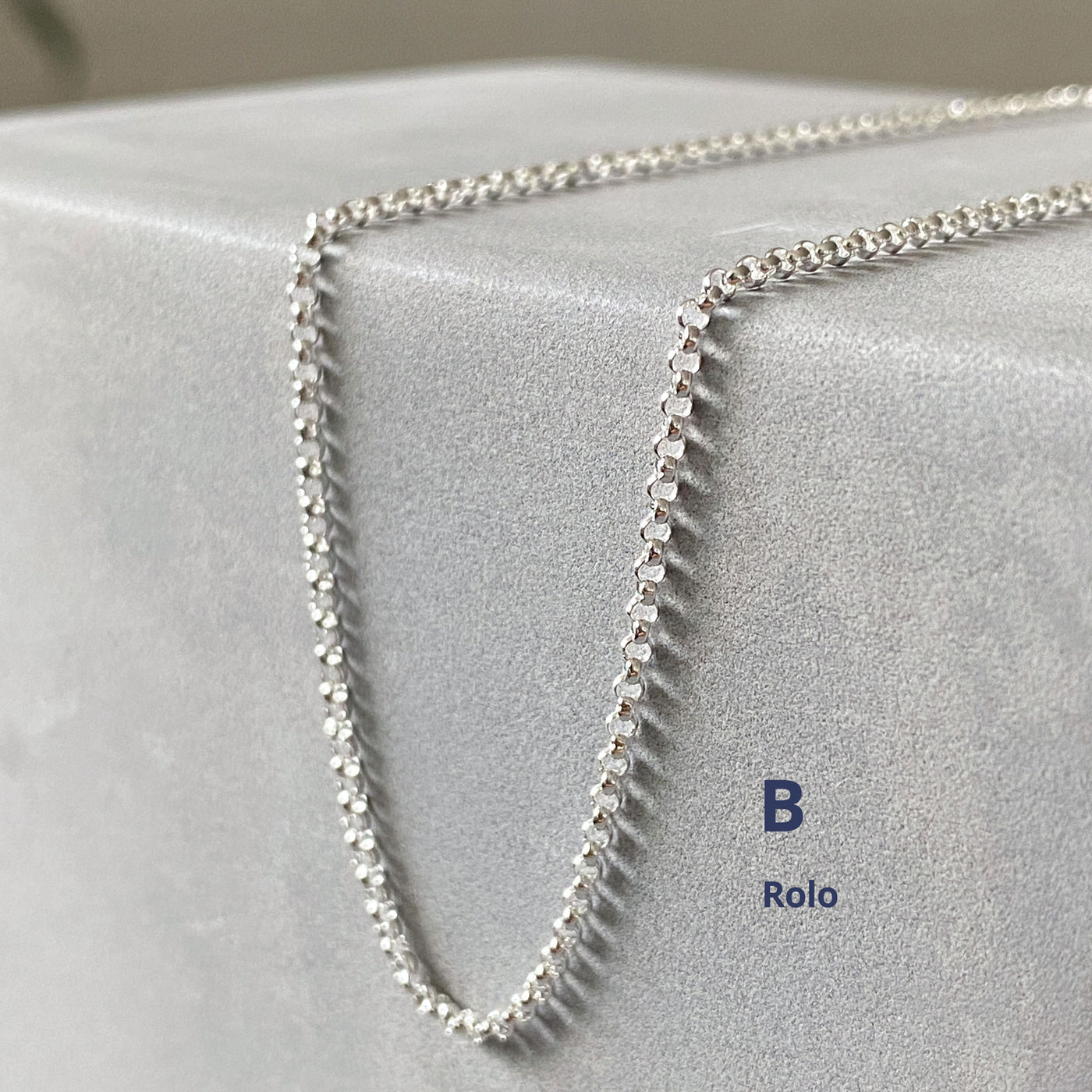 sterling silver rolo chain