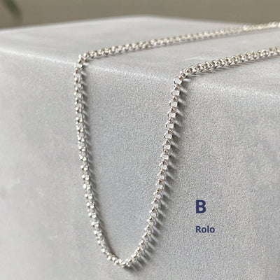 sterling silver rolo chain