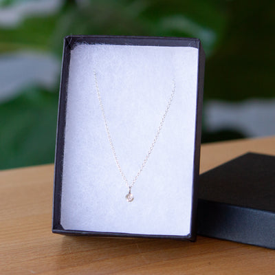 Silver and Diamond Rise Necklace