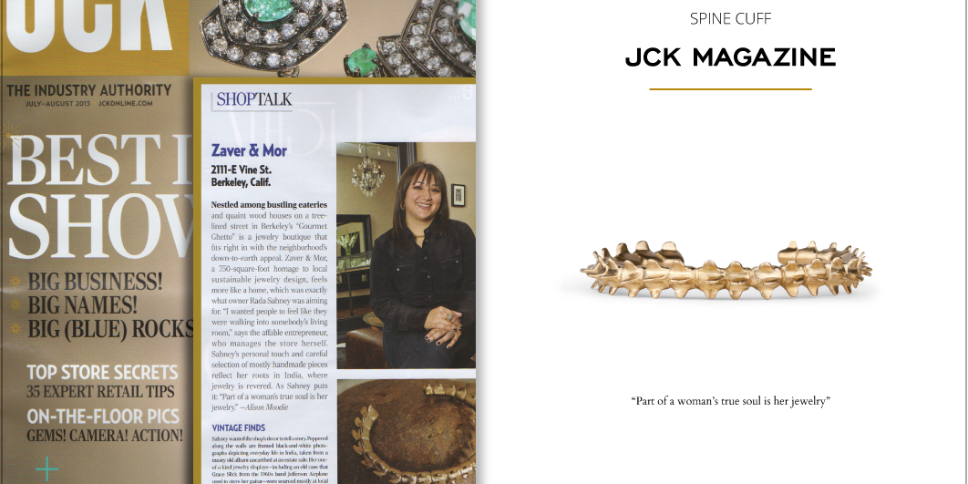 Corey Egan Spine Cuff JCK Magazine 2014