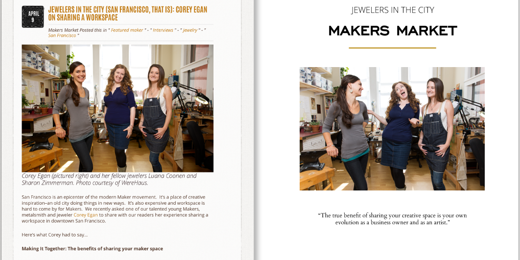 Jeweler in the City Makers Market 2014