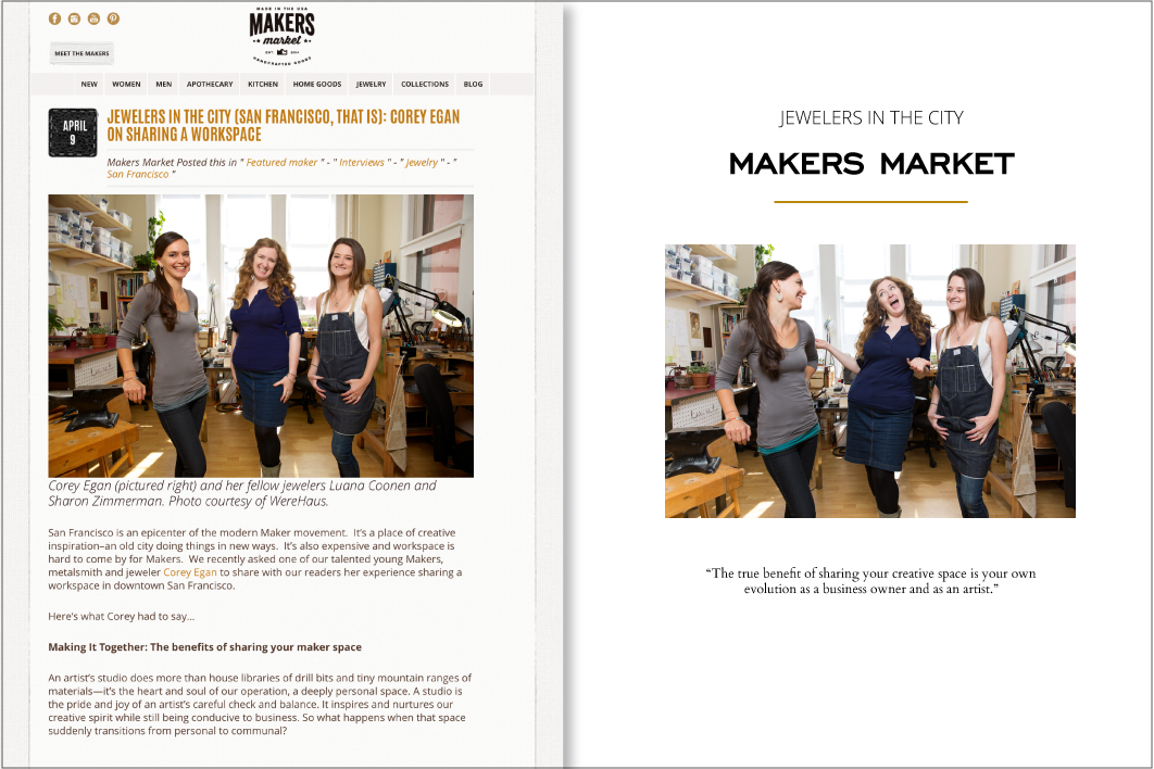 Jeweler in the City Makers Market 2014