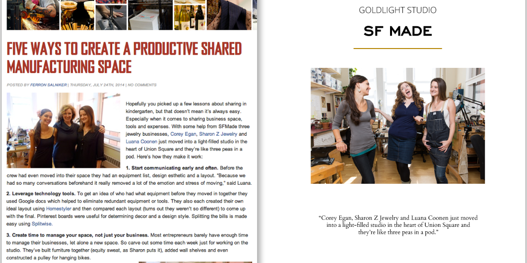 SF Made Creating a Productive Shared Manufacturing Space 2014