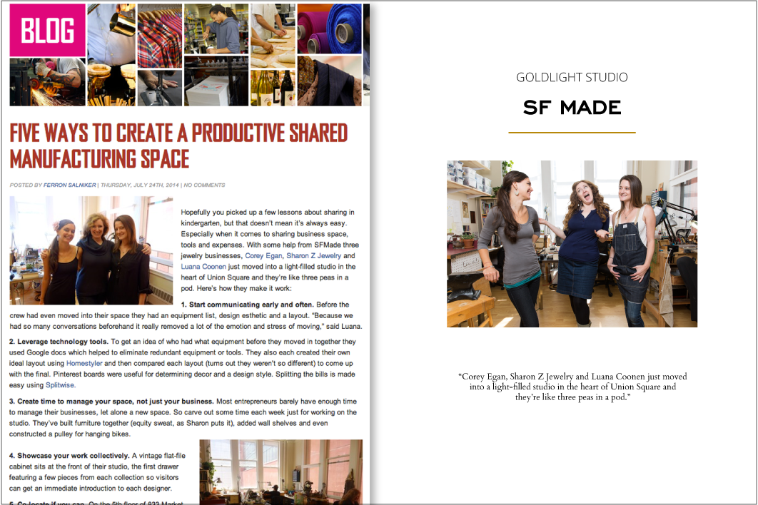 SF Made Creating a Productive Shared Manufacturing Space 2014
