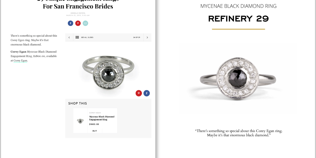 Corey Egan Black Diamond Mycenae Ring on Refinery29 2015