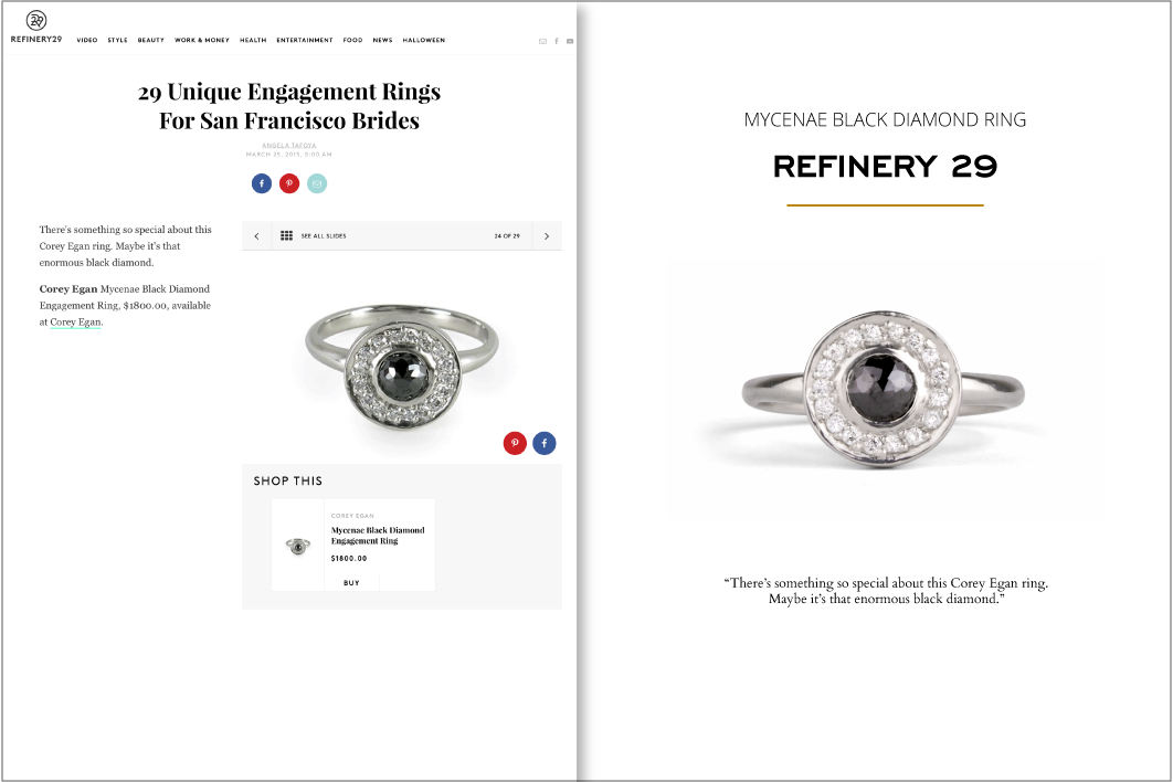 Corey Egan Black Diamond Mycenae Ring on Refinery29 2015