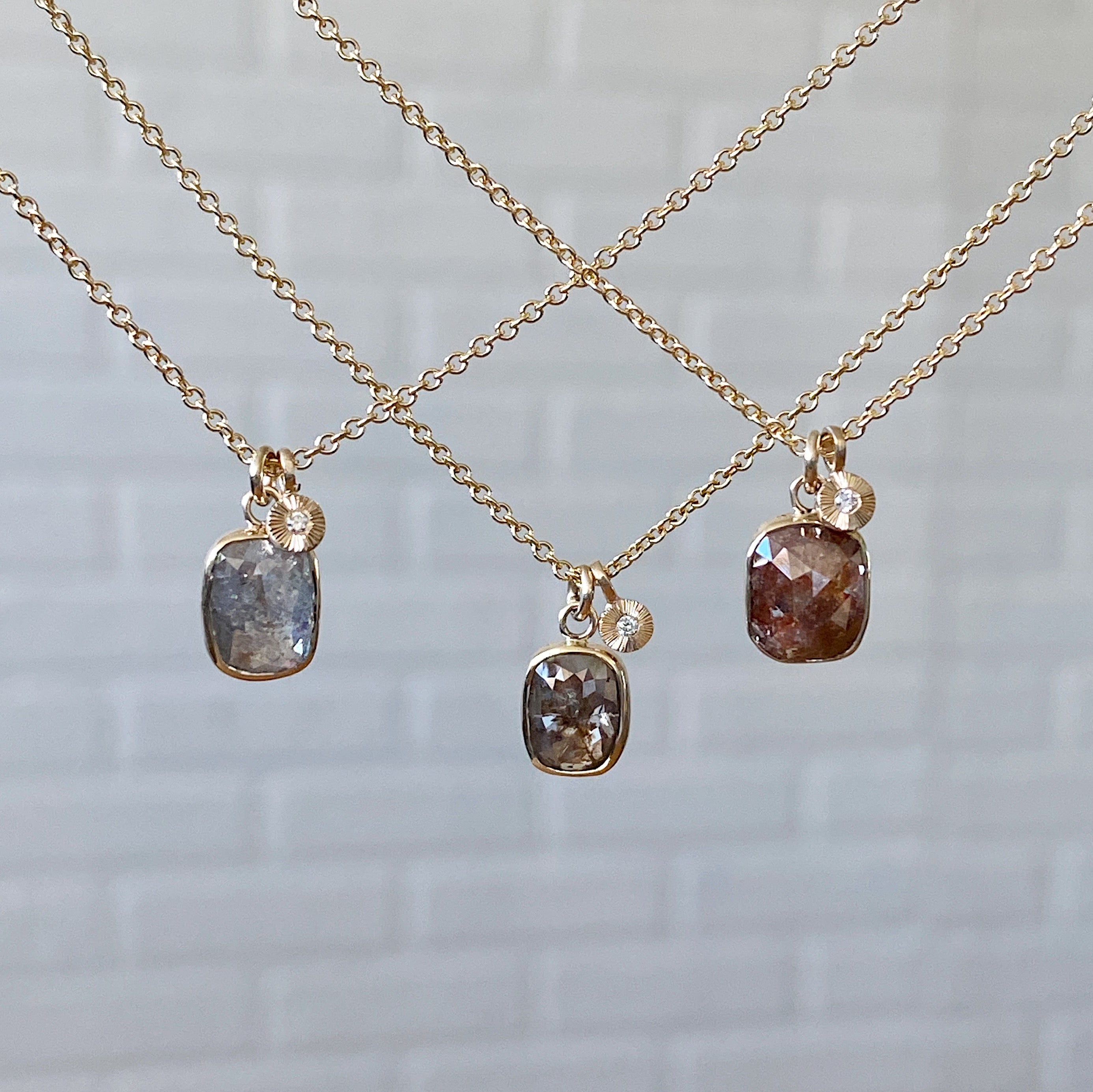 New Rustic Diamond Necklaces