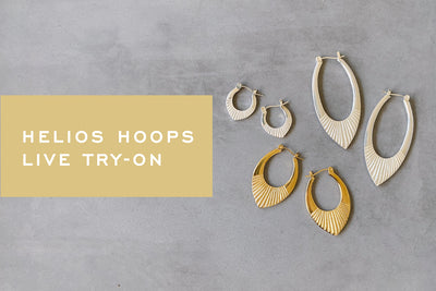 Live Try-On: 3 Sizes of Helios Hoop Earrings