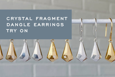 Crystal Fragment Dangle Earrings Try On