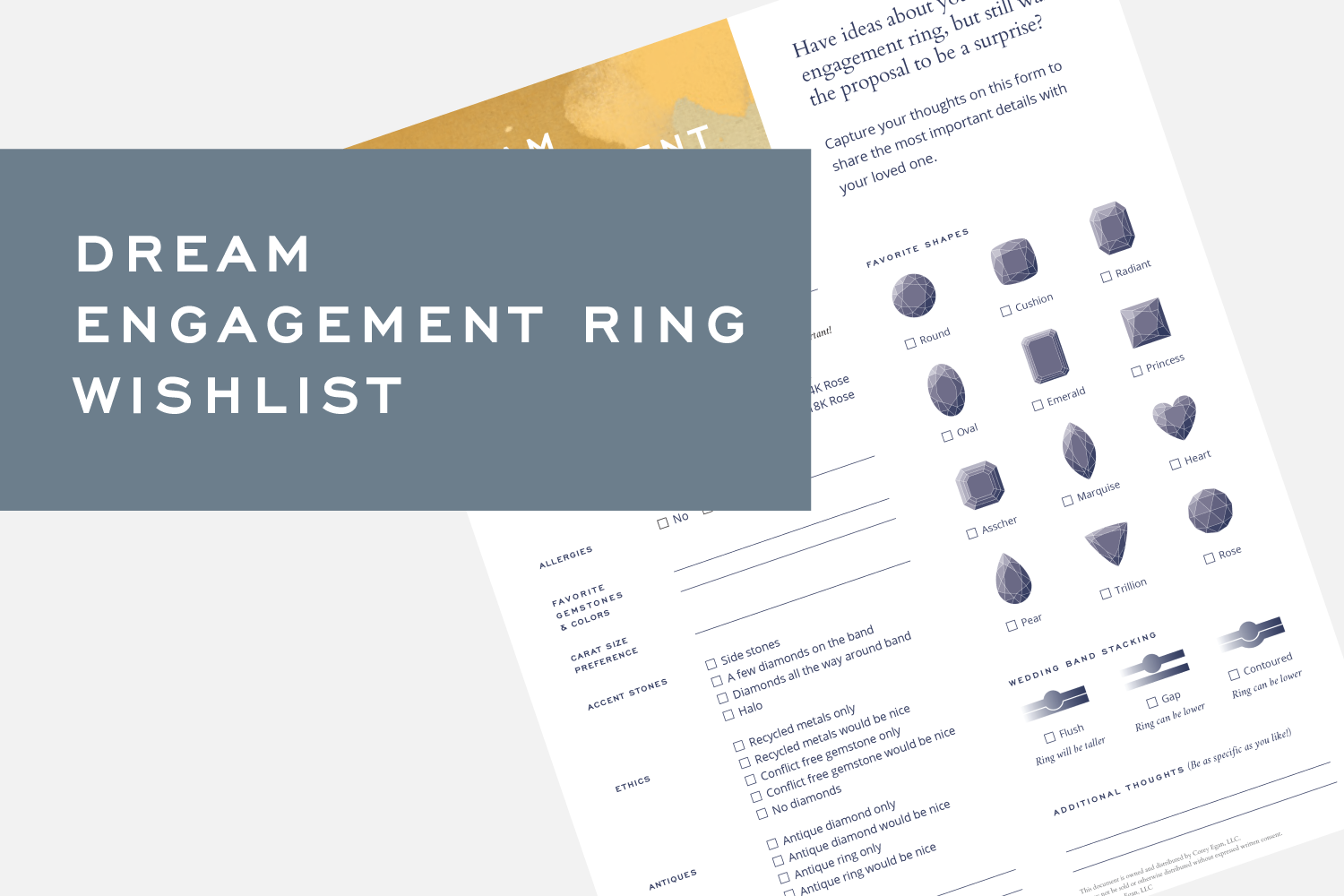 Dream Engagement Ring Wishlist by Corey Egan