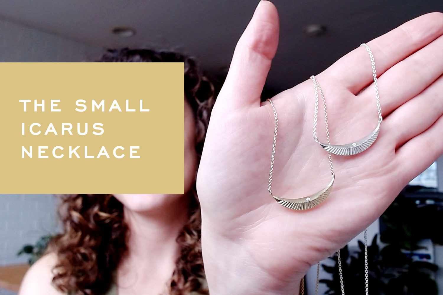 Small Icarus Crescent Neckalce