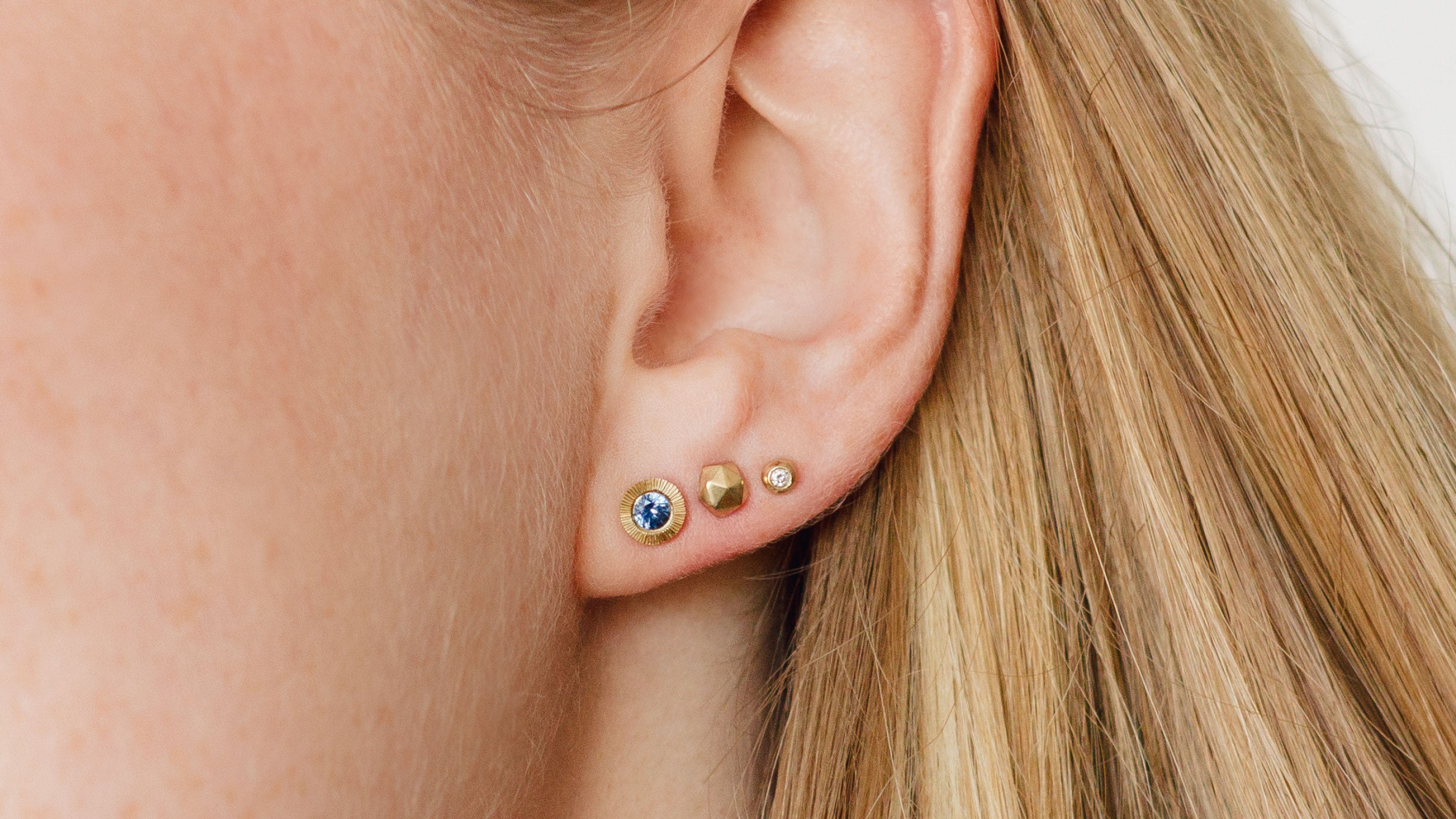 Gold Stud Earrings