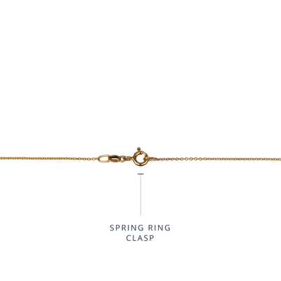 1.1mm cable chain with spring ring clasp in 14k yellow gold