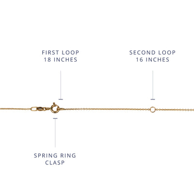 1.1mm cable chain 14K spring clasp with extender