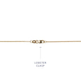 1.3mm fixed cable chain 14K yellow gold lobster clasp