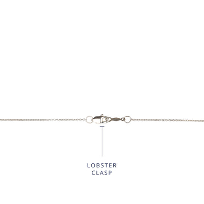 1mm cable chain in sterling silver with lobster clasp