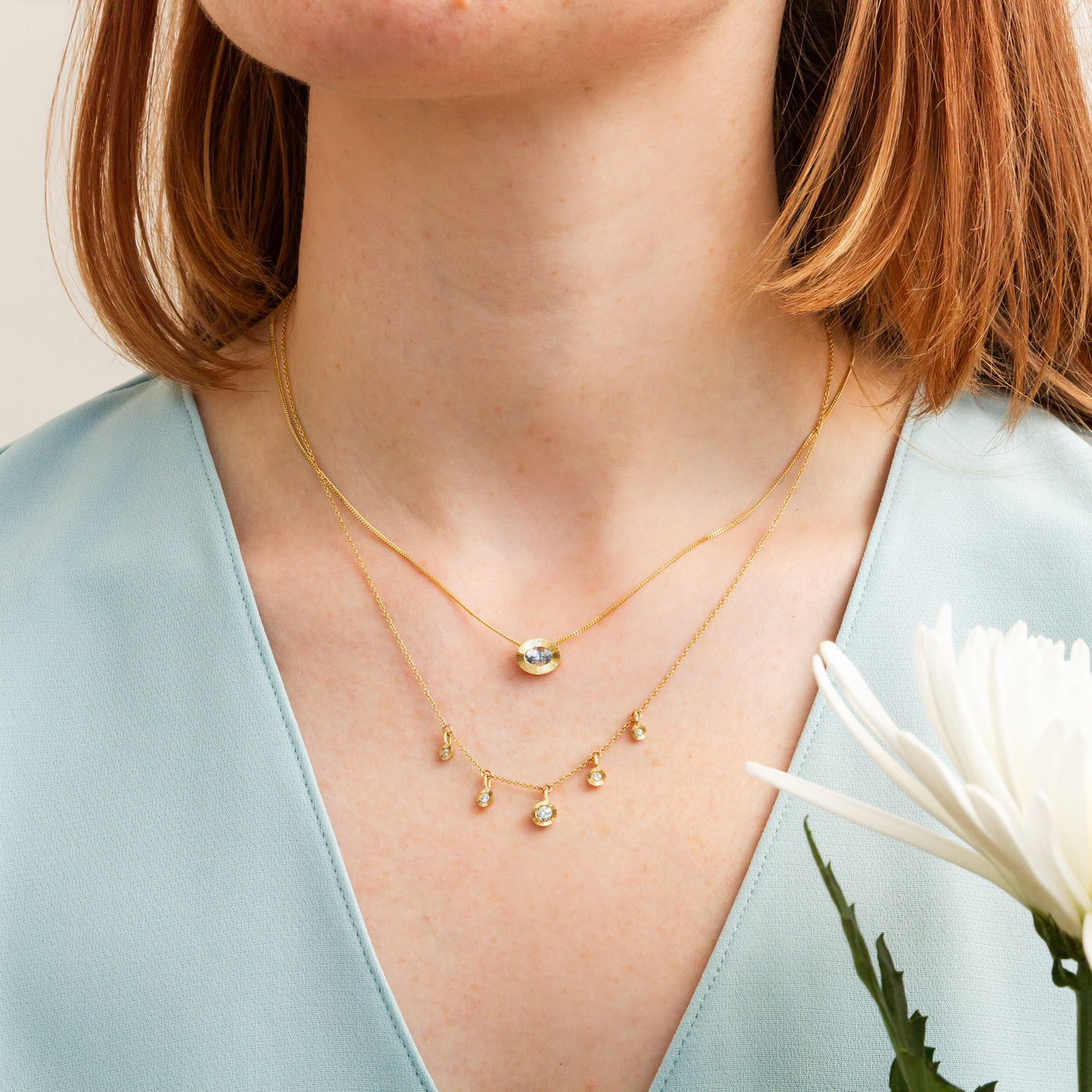 Tapered Gold Borealis Necklace