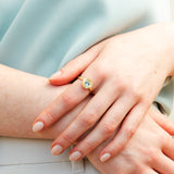 .60ct Round Aurora Engagement Ring - Montana Sapphire in Yellow Gold