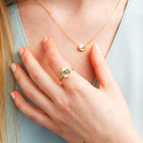 .60ct Round Aurora Engagement Ring - Montana Sapphire in Yellow Gold