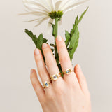 .595ct East-West Cushion Aurora Engagement Ring - Montana Sapphire in Yellow Gold