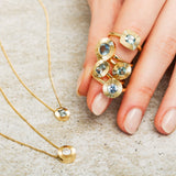 .60ct Round Aurora Engagement Ring - Montana Sapphire in Yellow Gold