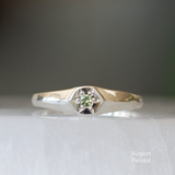 Star Astra Birthstone Signet Ring in Sterling Silver