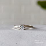 Star Astra Birthstone Signet Ring in Sterling Silver
