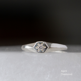 Star Astra Birthstone Signet Ring in Sterling Silver