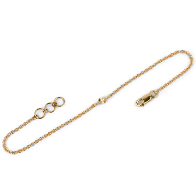 Micro Aurora Chain Bracelet with Diamond in Yellow Gold