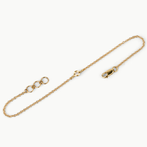 Micro Aurora Chain Bracelet with Diamond in Yellow Gold