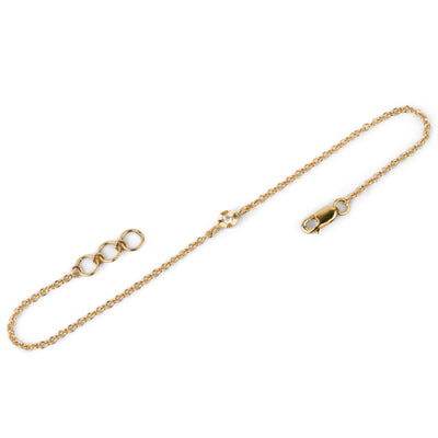 Small Aurora Chain Bracelet with Diamond in Yellow Gold