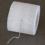 Small Aurora Chain Bracelet with Diamond in Sterling Silver