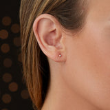 Rose Gold Diamond Droplet Studs