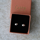 Tiny Fragment Diamond Stud Earrings