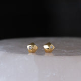 Gold Micro Fragment Diamond Stud Earrings