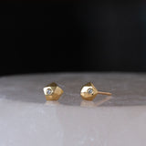 Gold Micro Fragment Diamond Stud Earrings