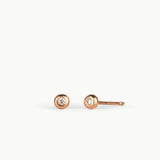 Rose Gold Diamond Droplet Studs