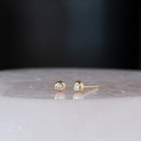 Gold Diamond Droplet Studs
