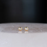 Gold Diamond Droplet Studs