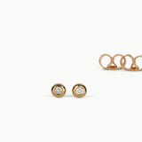 Gold Diamond Droplet Studs