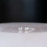 Silver Diamond Droplet Studs