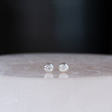 Silver Diamond Droplet Studs