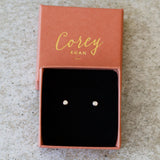 Silver Diamond Droplet Studs
