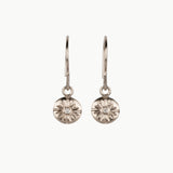 Small Lucia Dangle Earrings in White Gold