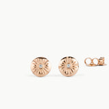 Small Lucia Rose Gold Stud Earrings