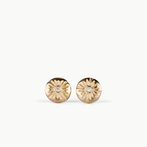 Small Lucia Gold Stud Earrings