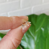 Silver Wishbone Stud Earrings