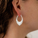 Silver Medium Helios Hoops