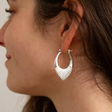 Silver Medium Helios Hoops